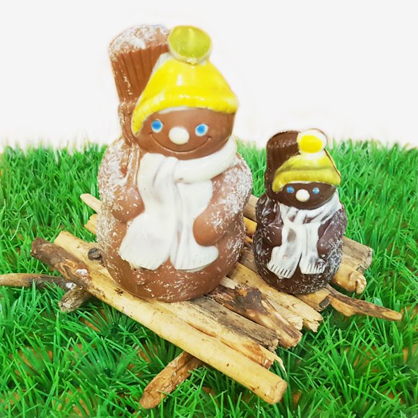 Bonhomme de neige en chocolat tiffanie et ses bonbons bio